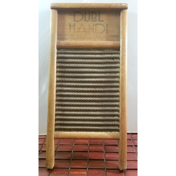 Vintage Washboard DUBL HANDI Columbus Washboard Co. Columbus Ohio 8.5"X18" - Picture 2 of 4